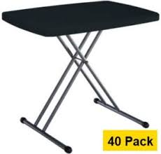 Lifetime Personal Tables 80056 Black Top 40 Pack Folding Tables Lifetime Tables Folding Table Black Table