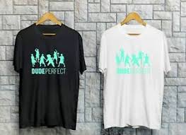 Details About New Dude Perfect Logo Famous Vlogger Mens White Black Shirt Usa Size S Xxxl Zm1