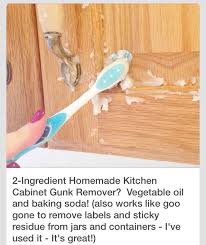Home Made Kitchen Cabinet Gunk Remover Cleaning Hacks House Cleaning Tips Household Cleaning Tips