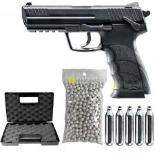 Une arme disposant d'une puissance comprise entre 0,5 et 1 joule est généralement. Pack Pack Hk 45 Co2 Umarex Airsoft Pistolet A Billes Com