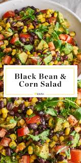 Black Bean Corn Avocado Salsa Black Bean Salad With Corn And Avocado Recipe Black Bean Salad Black Bean Salad Recipe Bean Salad Recipes