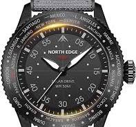 Amazon.com: NORTH EDGE Men's Solar Pilot Watch – Quartz ...