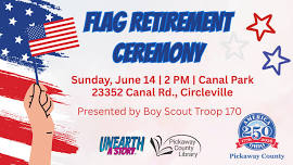 Flag Retirement Ceremony at Canal Park in Circleville