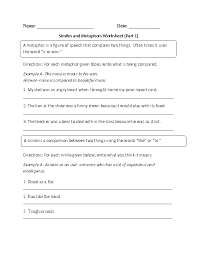 Englishlinx Com Similes Worksheets Simile Worksheet Simile Similes And Metaphors