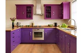 Purple is a regal color that. Interesting Two Toned Purple But It Works Purple Kitchen Cabinets Simple Kitchen Design Purple Cabinets