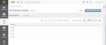 When terms and conditions are defined, the service provider keeps the payment terms clear. Configure Payment Terms In The Back Office Orocommerce Orocrm And Oroplatform Documentation