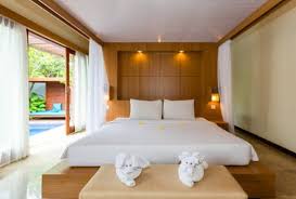 Neutral bedrooms that are far from boring. One Bedroom Villa Ensures An Enjoyable Stay Especially For Honeymooners And Romantic Couples Combined Stylish Design Of Contemporary Furniture With The Decoration Ornaments In Balinese Style And Some Tasteful Paintings Are On