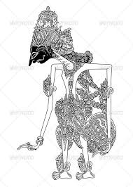 Arjuna Sastra Vector Graphics Design Shadow Puppets Illustration Design