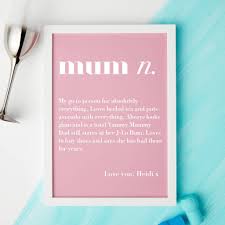 Gift For Mum Personalised Mum Definition Print In 2020 Bridesmaid Thank You Christmas Gifts For Mum Bridesmaid Gifts