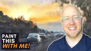 How to Paint A Sunset in Watercolor