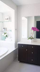 On ceilings, you can use any paint that is labeled ceiling paint or any flat white interior latex paint. Classic Modern Master Bathroom Update Reveal Master Bathroom Update Modern Master Bathroom Master Bathroom