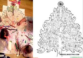 Colorea online con un juego para colorear de dibujos de fiestas y podrás compartir y crear tu propia galería de dibujos online. Arbol De Navidad Para Colorear Tamano Poster Web Del Maestro