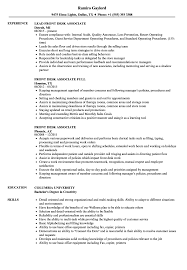 During the annual performance appraisal, self evaluation forms a crucial part, because it coomunicates to the manager or the supervisor how this will help your manager to evaluate better and can help you earn that coveted promotion that you wished to achieve. Front Desk Associate Resume Samples Velvet Jobs