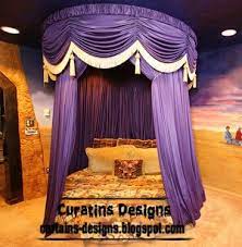 Purple Gold Canopy Curtain Designs For Bedroom Purple Curtains Canopy Bed