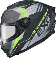 details about scorpion exo r420 seismic motorcycle helmet matte hi vis