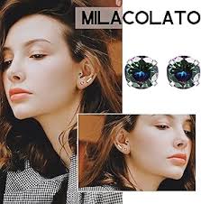 MILACOLATO 24 Pairs of Helix Piercings, Ear Cartilage Earrings for Women,  Stainless Steel Stud Earrings Helix Tragus Of Moon Star Heart Disc CZ  Geometric Stainless Steel Earrings : Amazon.co.uk: Fashion