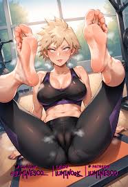 Mitsuki Bakugo got sweaty from working out - Rule 34 AI Art