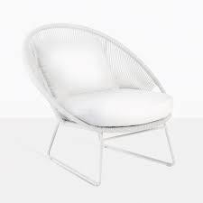 Source outdoor wave 2 piece wicker chaise lounge set. Natalie Outdoor Lounge Chair White Teak Warehouse