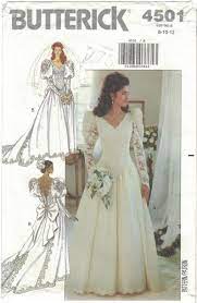 Butterick 4501 Wedding Bridal Dress Pattern V Neck Big Etsy Wedding Dress Patterns Wedding Gown Patterns Bridal Dress Patterns