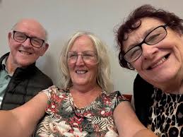 40 years on. Graham Joan and Pauline from Wigan. An impromptu meeting. All  a little older 😂 and hopefully a whole lot wiser.