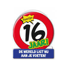 Stopbord Wenskaart Verjaardagskaart 16 Voor Sweet Sixteen Bestellen Voor 3 60 Bij Het Knuffelparadijs