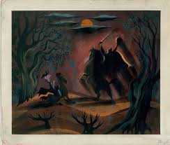 Mary Blair Concept Art Of Ichabod Dancing With Katrina Ca 1949 Gouache 7 06 X 8 In Disney Animation Art Disney Concept Art Disney Artists