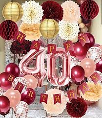 Click on the image to take you to the download link. Amazon Com 40th Birthday Decorations For Women Burgundy Rose Gold 40th Birthday Party Supplies Polka Dot Fans 40th Birthday Balloons Fall Burgundy Rose Gold 40 Birthday Decorations Autumn Toys Games
