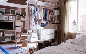Clothes Storage As A Wall Divider Great Idea For A Small Place Open Wardrobe Wardrobe Room Closet Designs