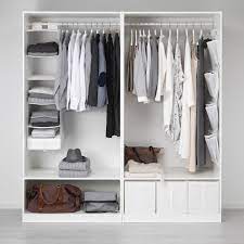 Weißer ikea pax schrank mit zwei einlegeböden höhe 201cm, breite: Pax Kleiderschrank Weiss Hasvik Weiss 200x66x201 Cm In Den Warenkorb Legen Ikea Deutschland