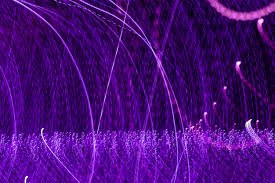 The background has many organic shapes and uses black tones. Free Photo Purple Light Trail Elegant Background Design
