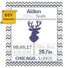 We would like to show you a description here but the site won't allow us. Diy Customizable Pattern Cross Stitch Birth Announcement Cross Stitch Birth Sampler Chevron Baby Boy Girl Deer Silhouette Nursery Zindagi Designs
