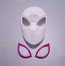 Spider-Gwen Women Mask Spider Cosplay Full Mask Face Shell Lenses Props  Hallowen