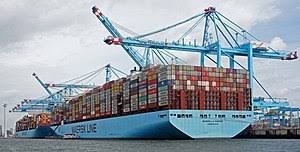 The answer to this may not be as straight forward as you would first imagine. Container Ship Wikipedia