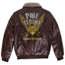 Type 4 Original Pme Legend Leather Hudson Bomber Jacket Flying Relic Hand Painted Nose Art Seri Leather Flight Jacket Flying Jacket Leather Bomber Jacket