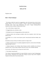 33 contoh soal teks tanggapan kritis pg beserta jawabannya. Bank Soal Bab Teks Deskripsi