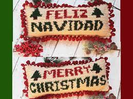 2 history mary and joseph had a baby called jesus. I Made A Merry Christmas And Feliz Navidad Pillow Crochet