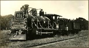 A Decorated Engine At The Railway Picnic Bundaberg 1931 Transport And Travel Across Queensland Picnic Engineering Transportation