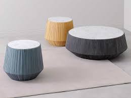 You can convert an old table on an ottoman and customize additional seats padded coffee table, create an ottoman upholstered seat with a thick piece of foam upholstery. Round Leather Coffee Table Hoop By Paola Zani Design Gianluca Ferullo Mattia Albicini