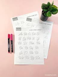 Printable calligraphy alphabet practice sheets. Calligraphy Alphabets What Are Lettering Styles Free Worksheets