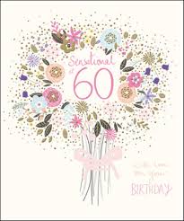 A collection of short and sweet happy 60th birthday messages for friends and family to wish them all the very best for reaching this milestone birthday! Pretty Happy 60th Birthday Greeting Card Peach Prosecco Range Cards 5015877428661 Ebay