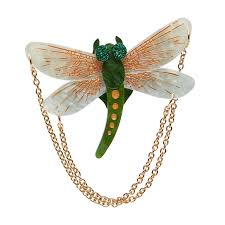 As The Dragon Flies Dragonfly Brooch By Erstwilder In 2020 Brooch Dragonfly Dragon Wings