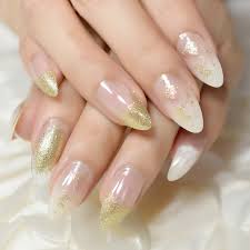 Buy cheap nail sets online at miniinthebox.com today! Wholesale For Nail Sets Spirit Fairy Stiletto Nails 24 Full Set Of Nails Clear Fake Nails Natural Look Glitter Decorated Artificial Nails