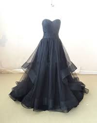 Long Black And Blue Prom Dress Sweetheart Neck Long Black Tulle Prom Dresses Floor Length Party Dresses Custom Made Women Dresses Black Wedding Dresses Evening Dresses Prom Sweetheart Prom Dress