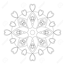 Make a fun coloring book out of family photos wi. Santa Claus And Hearts Christmas Mandala Mandala Coloring Page Vector Illustration Royalty Free Cliparts Vectors And Stock Illustration Image 139714282