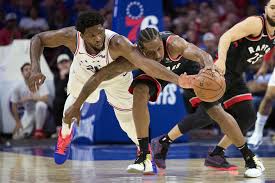 The most unstoppable player in the nba. i have to be fair. Joel Embiid 76ers Rout Raptors To Take 2 1 Series Lead Arab News