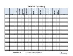 Vehicle Care Log Printable Pdf Form For Car Maintenance