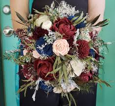 Check spelling or type a new query. Burgundy Blush Navy Sola Wood Flower Fall Bouquet Etsy