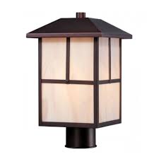 Nuvo Tanner Outdoor Post Light Fixture Honey Stained Glass Nuvo 60 5675 Homelectrical Com