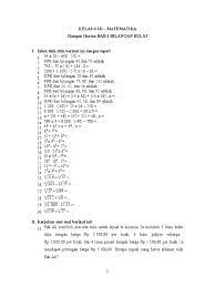 Contoh soal operasi hitung bilangan bulat. Soal Matematika Kelas 6 Sd Semester I Bilangan Bulat Pdf