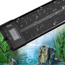 Nicrew led aquarium lighting fixtures, in addition to being adjustable, can also provide effects for your aquarium. Amazon Com Aquarium Programmable Led Light Full Spectrum Plant Fish Tank Light Extendable Brackets With Lcd Setting Display Ip68 Waterproof 7 Colors 4 Modes 36w 24 30inch Pet Supplies